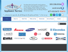 Tablet Screenshot of hiswayapplianceservice.com